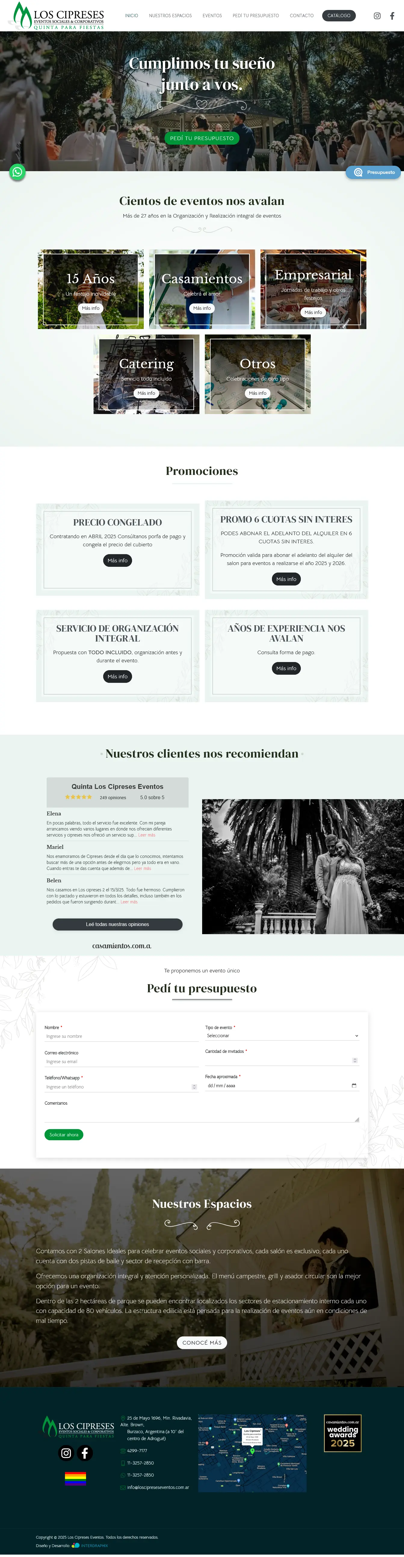 Caso de éxito: Cipreses Eventos